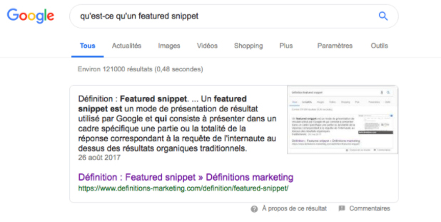 Featured Snippet Definition