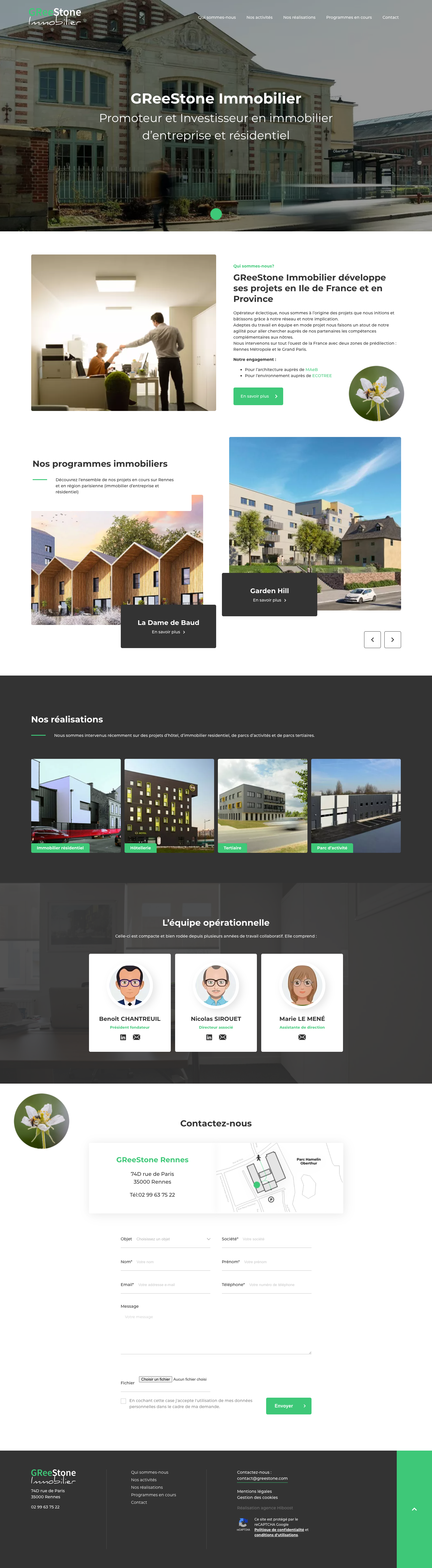 Webdesign Homepage Greenstone