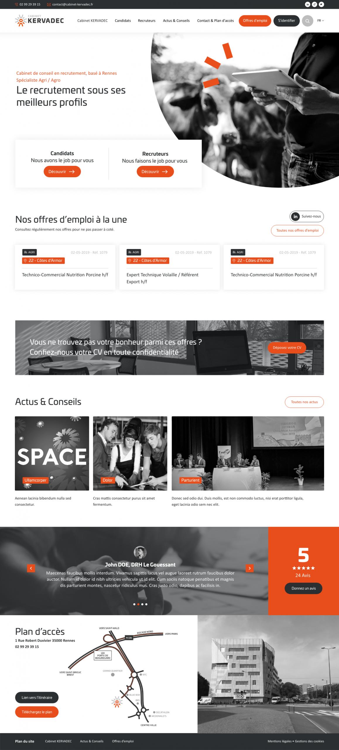 Webdesign Homepage Kervadec
