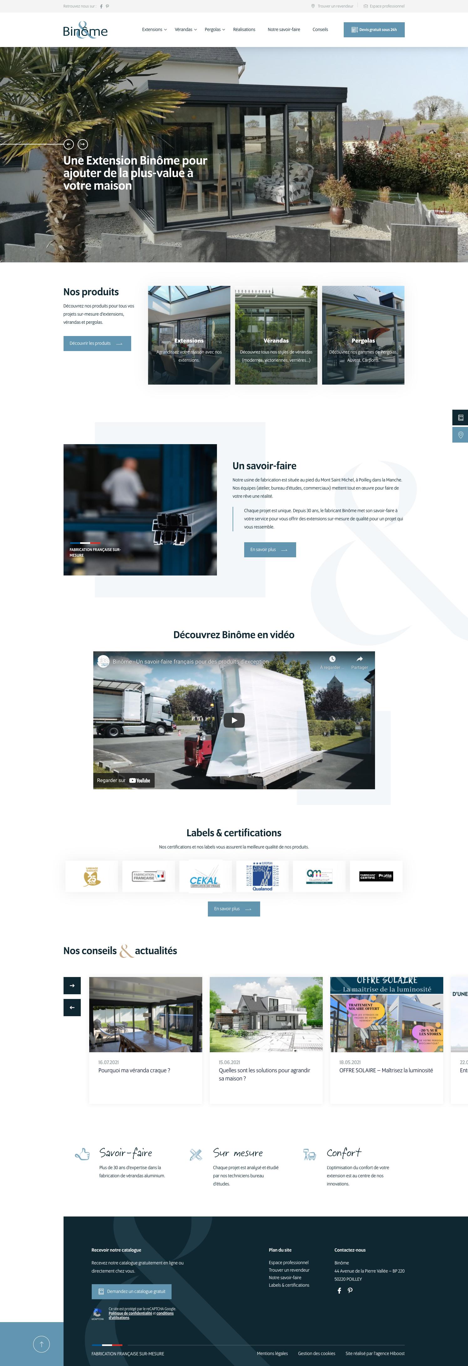 Webdesign Homepage Binome