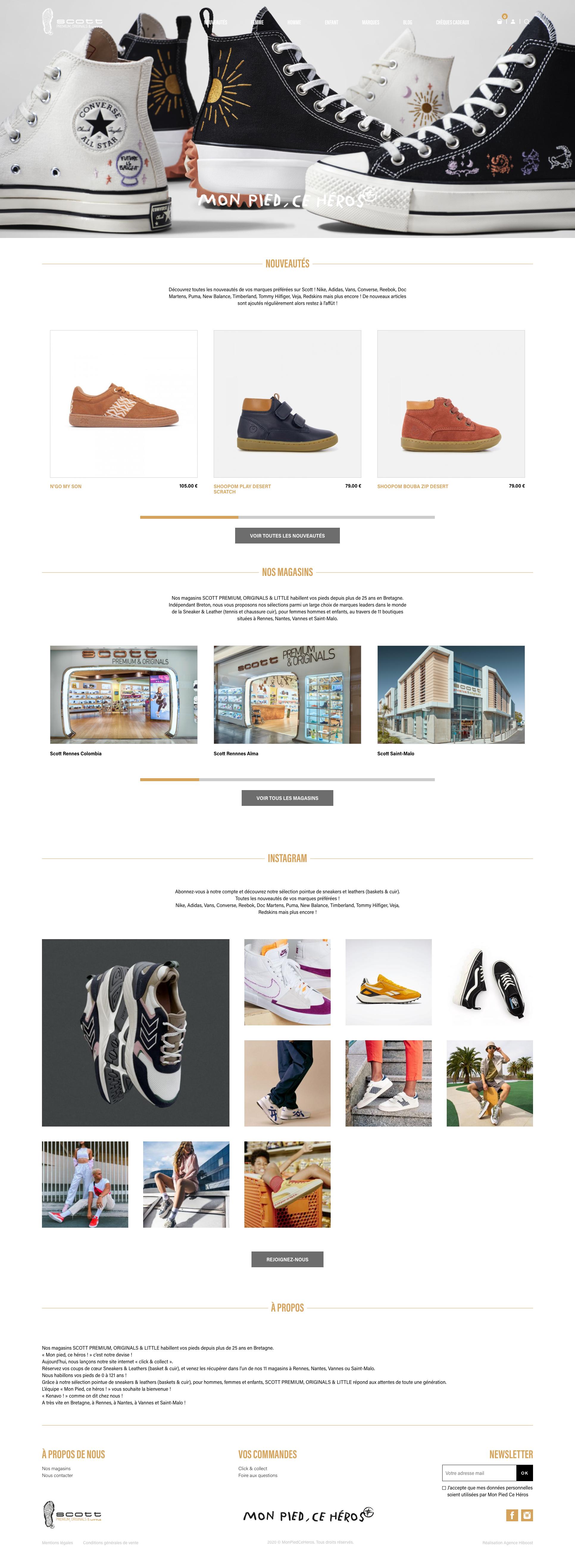 Webdesign Homepage Mon Pied Ce Heros