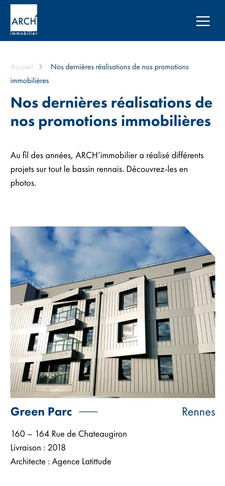 Arch Immobilier Reponsive Fixe