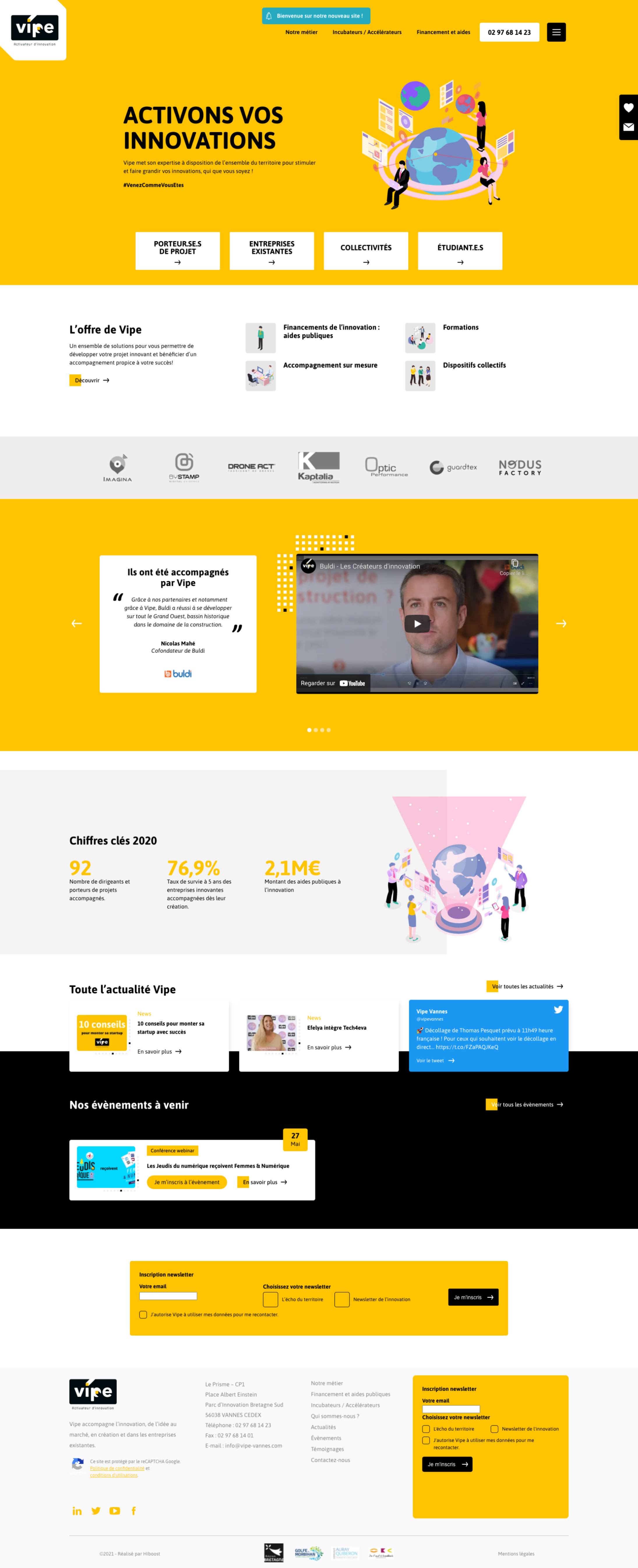 Homepage Webdesign Vipe
