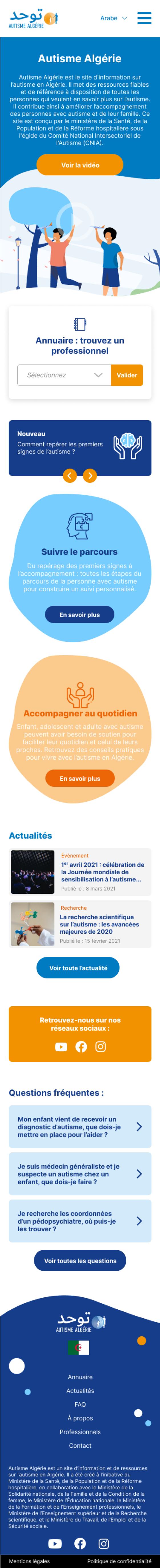 Responsive Homepage Autisme