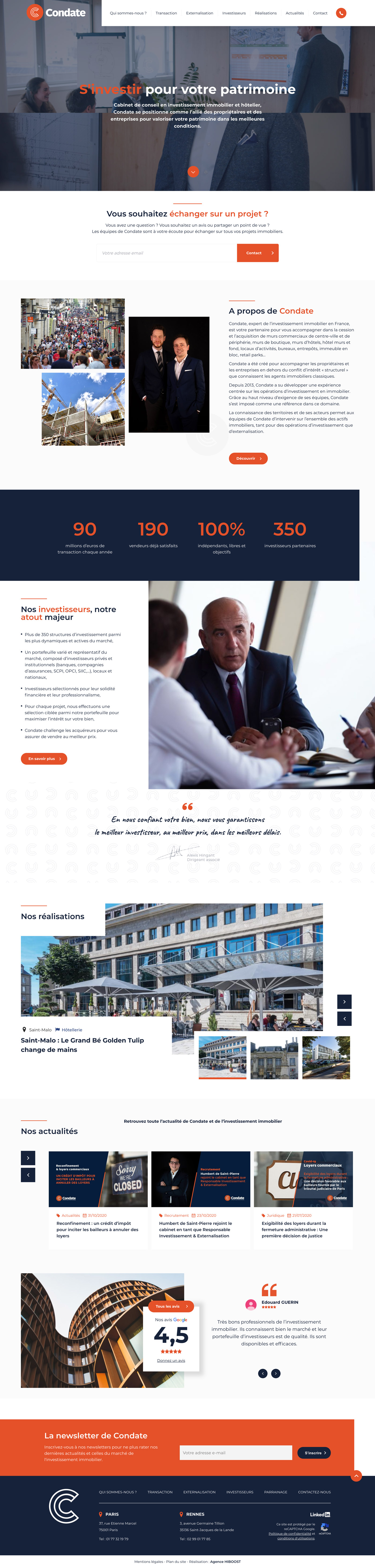 Webdesign Homepage Condate2