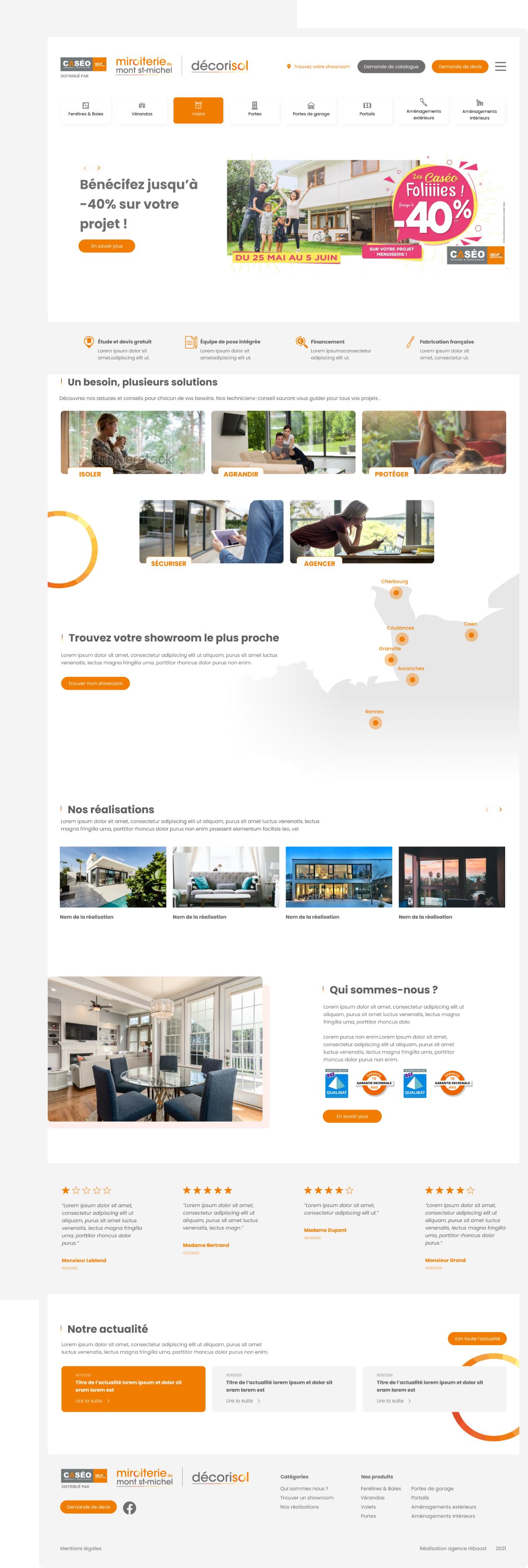 Webdesign Homepage Miroiterie