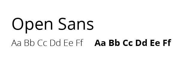 Typographie Opensans