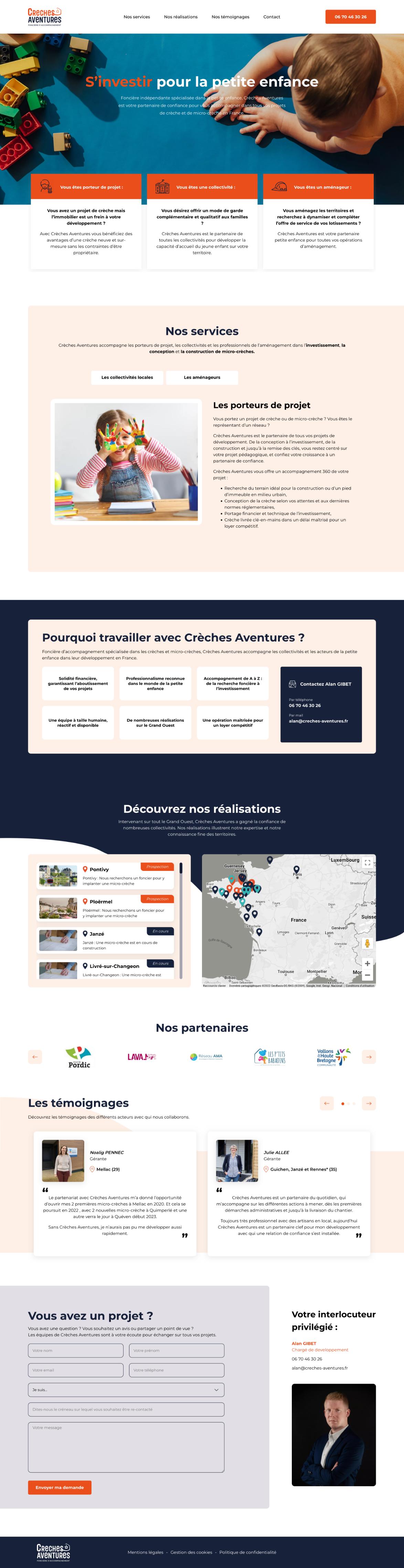 Webdesign Creches Aventure