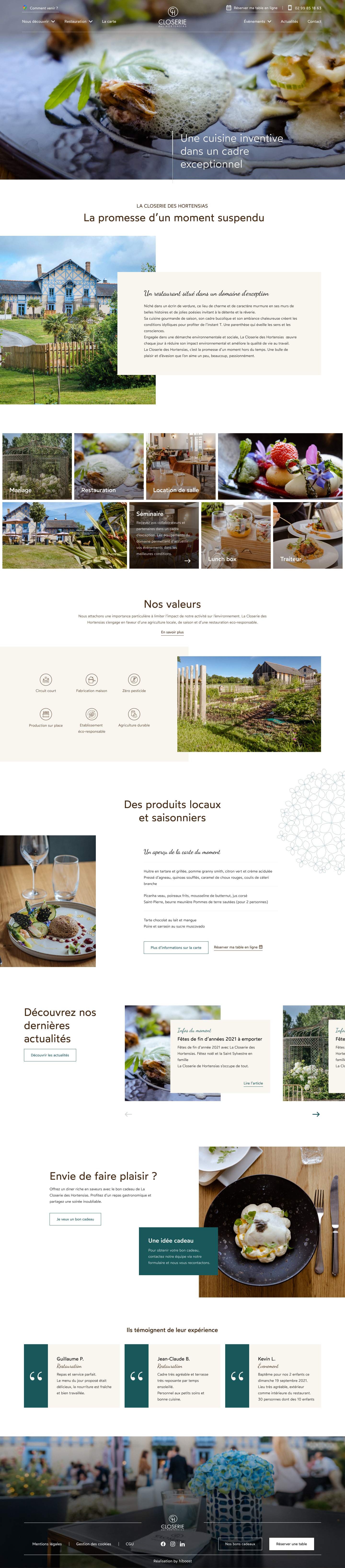 Homepage Closerie