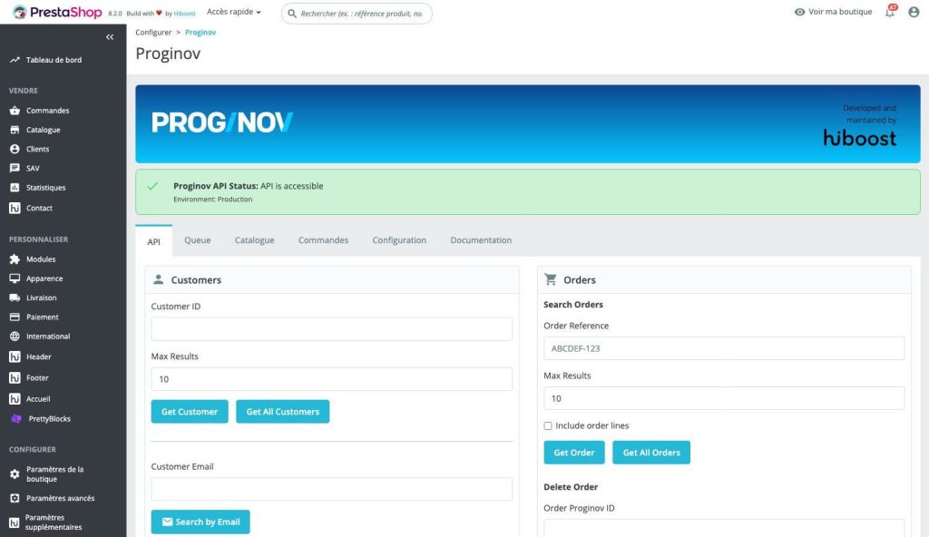 Bo Proginov Prestashop