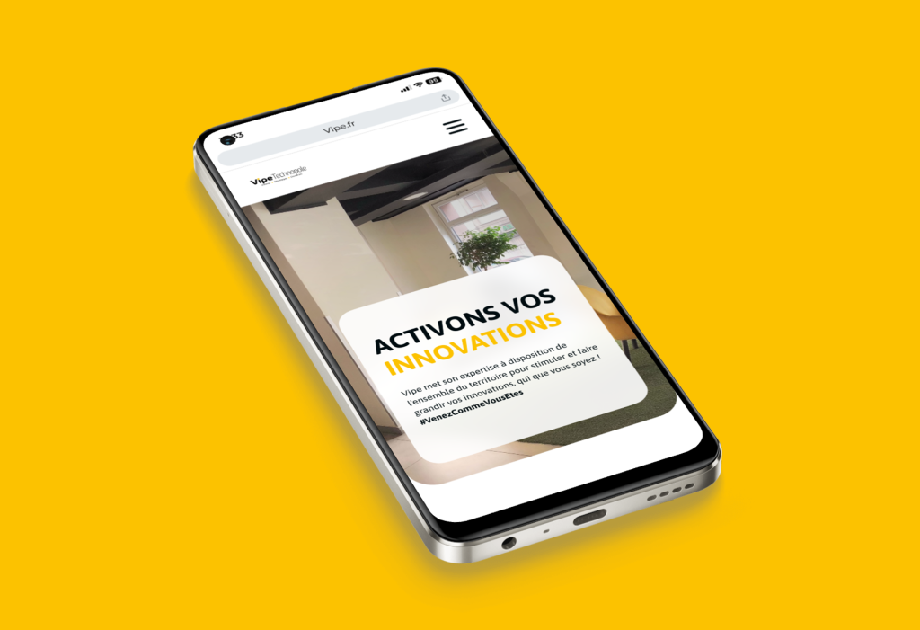 Mockup Mobile Fond Jaune Vipe