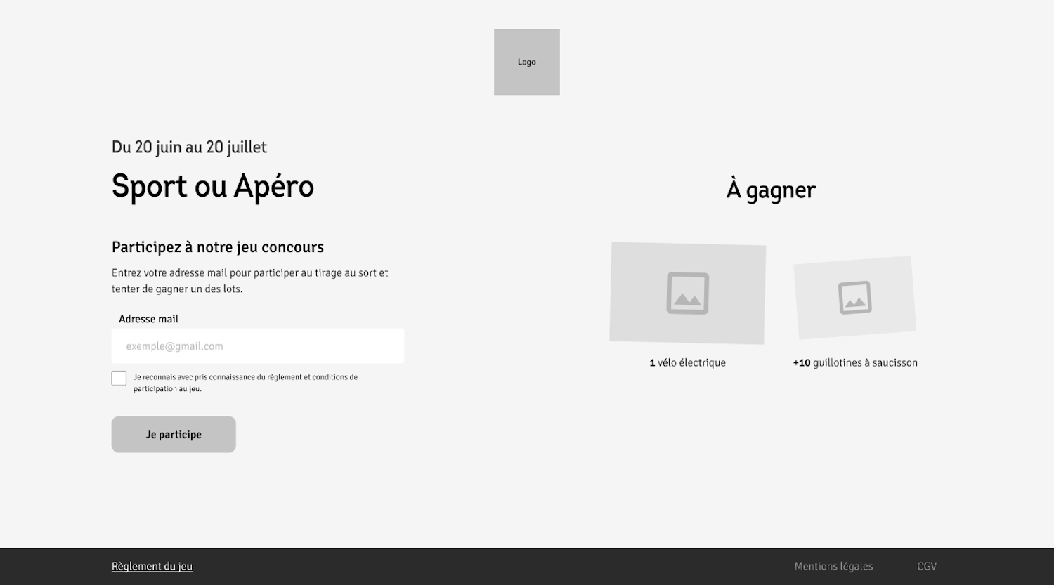Wireframe Jeu Tirage Au Sort Bigard